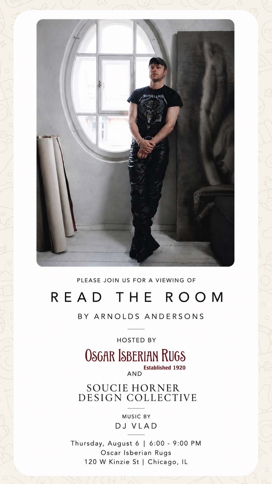 Arnolds Andersons’ Read the Room Viewing presented by Oscar Isberian Rugs